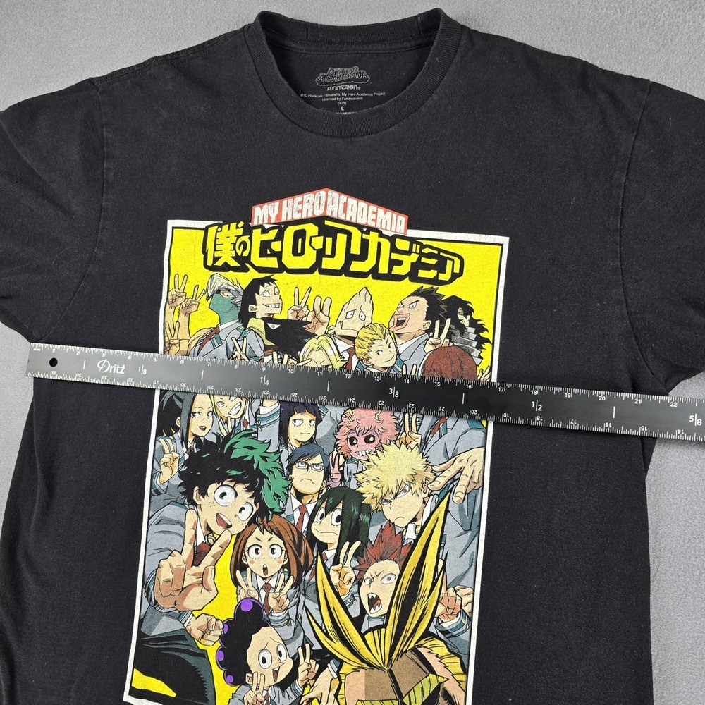 My Hero Academia Anime Graphic T-Shirt Black Size‎ L Funimation K Honkoshi - Picture 6 of 7
